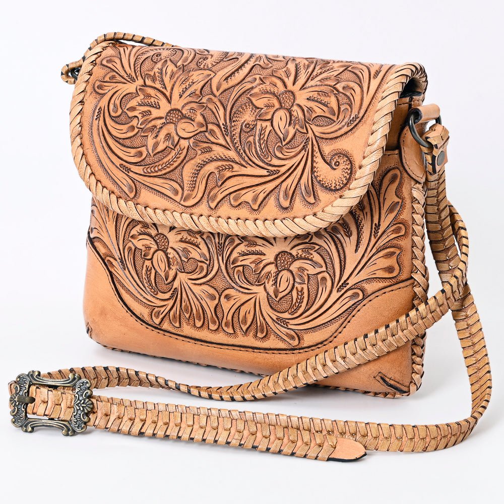 American Darling Small Crossbody Hand Tooled Genuine Leather women bag western handbag purse