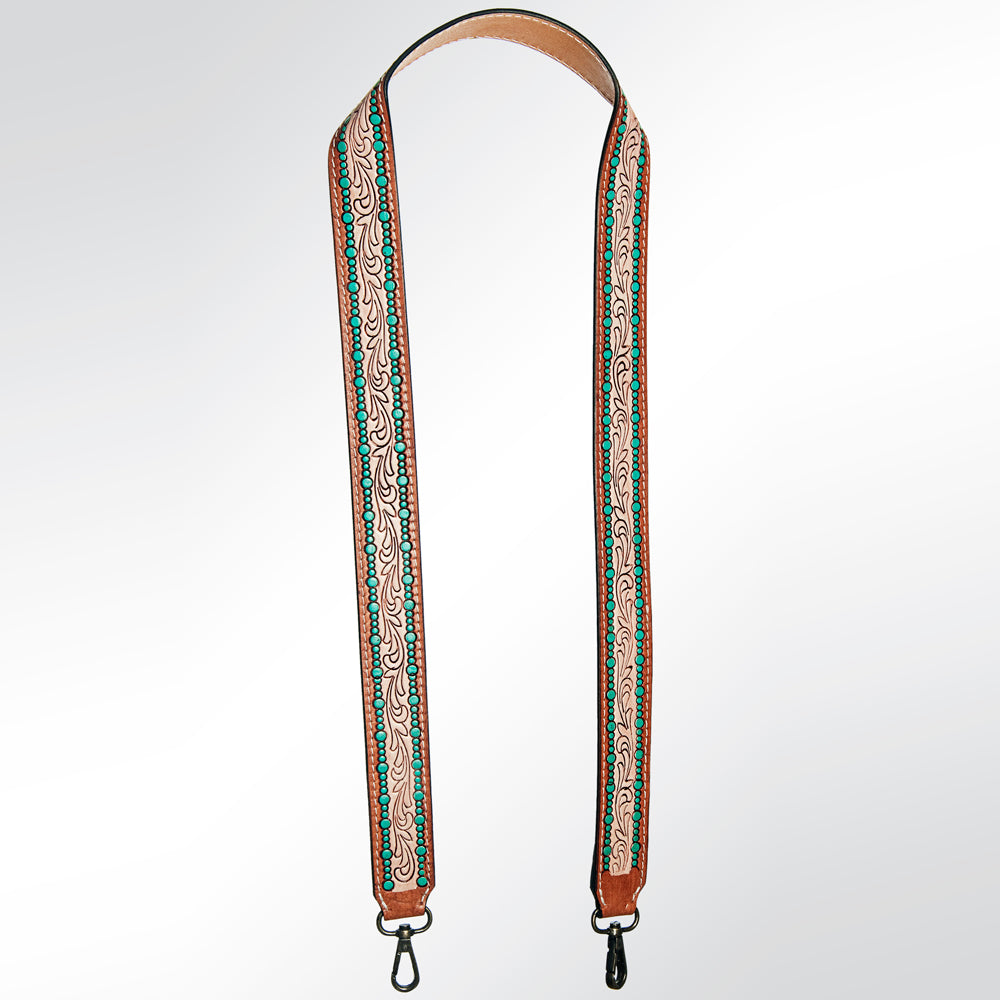 American Darling Hand Tooled Genuine Leather Crossbody Handle Strap For Bags