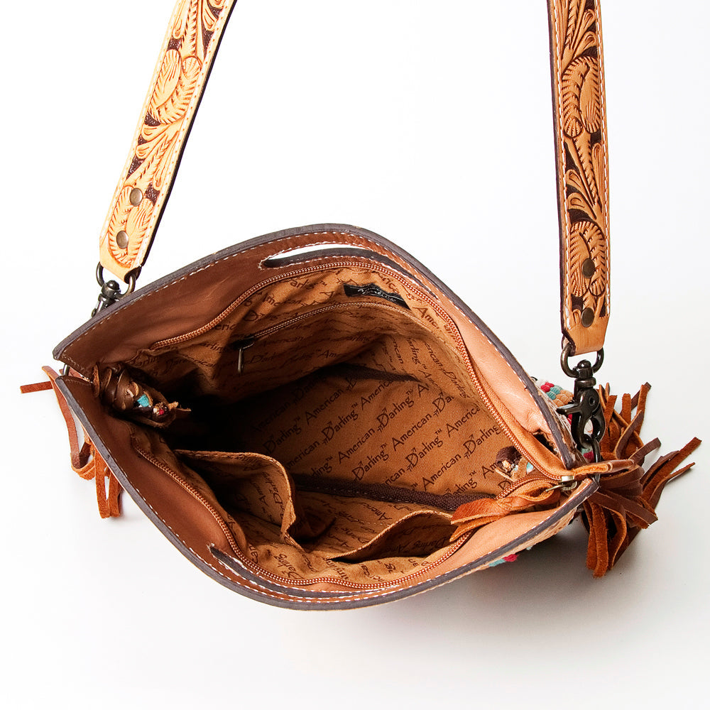 American Darling Clutch Hand Tooled Hair on Genuine Leather Western Women Bag Handbag Purse | Purses for Cute