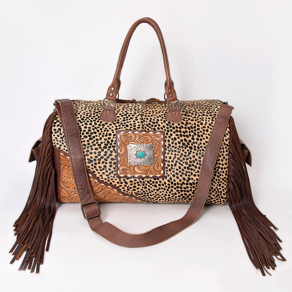 ADBG608A American Darling Hand Tooled Hair On Genuine Leather Women Bag Western Handbag Purse