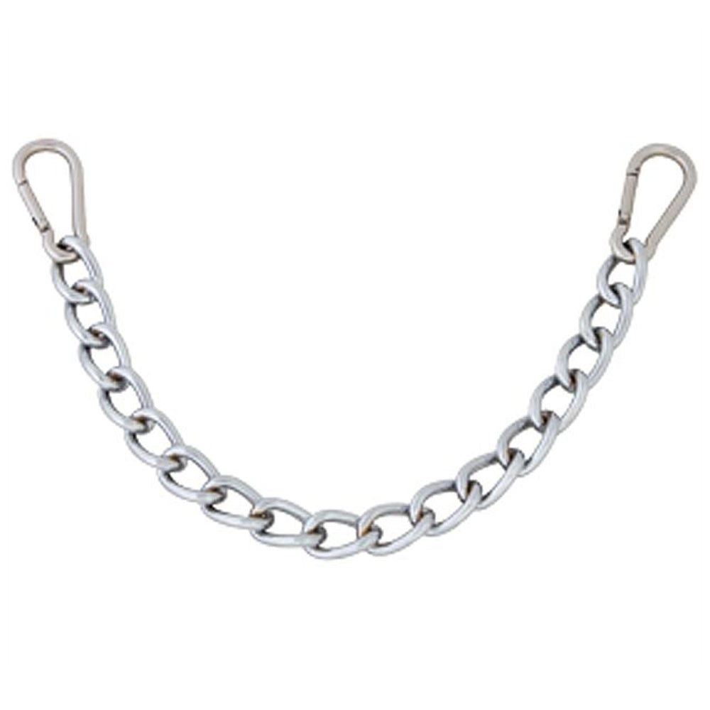 9-1/2" Hilason Western Easy Clip Curb Bit Chain Heavy Duty Chrome Steel W/ Snap