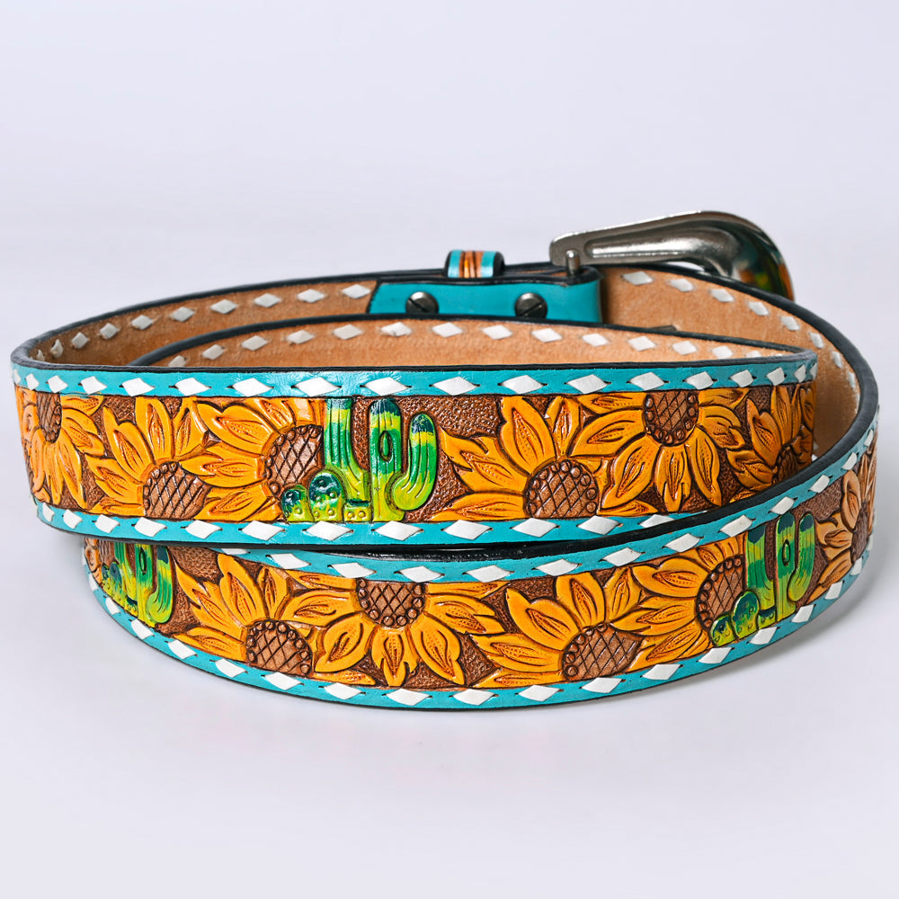 American Darling ADBLF208-L Beautifully Hand Tooled Genuine American Leather Belt Men and  Women