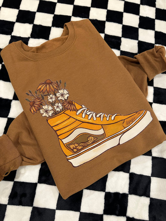 Floral Cowboy Kicks Crewneck