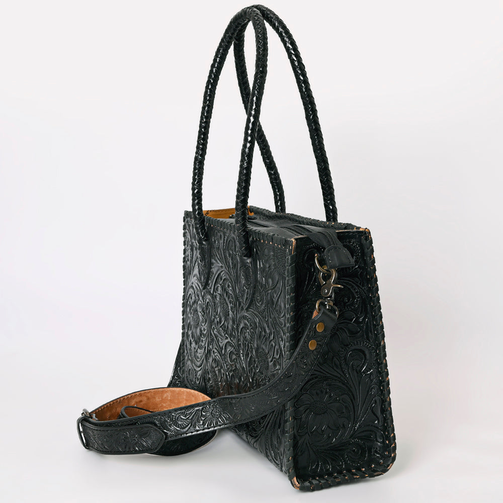 American Darling Tote Hand Tooled Genuine Leather Western Women Bag Handbag Purse | Black | Western Tote Bag | Travel Tote Bags | College Tote Bag | Casual Tote Bag