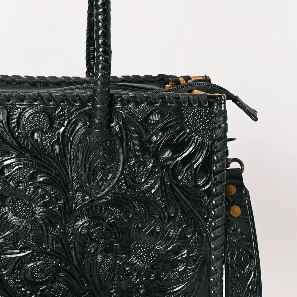 American Darling Tote Hand Tooled Genuine Leather Western Women Bag Handbag Purse | Black | Western Tote Bag | Travel Tote Bags | College Tote Bag | Casual Tote Bag