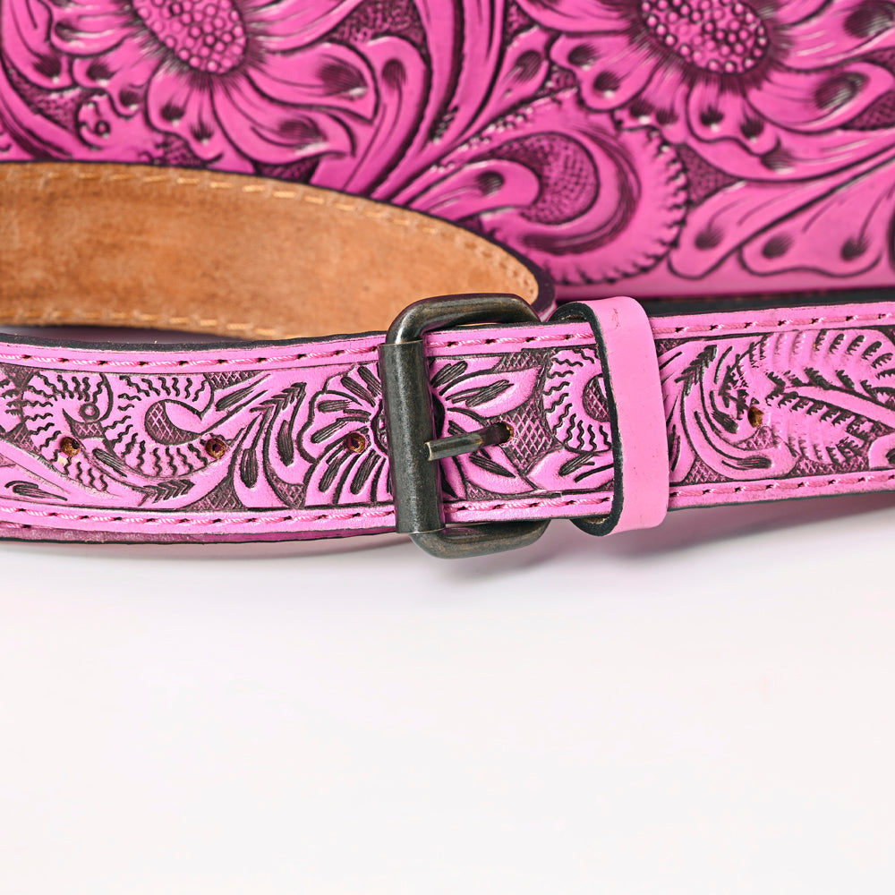 American Darling Tote Hand Tooled Genuine Leather Western Women Bag Handbag Purse | Pink | Western Tote Bag | Travel Tote Bags