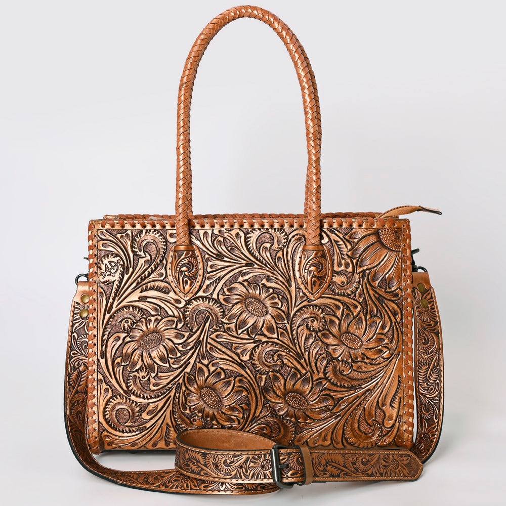 American Darling ADBG1131D Tote Hand Tooled Genuine Leather women bag western handbag purse