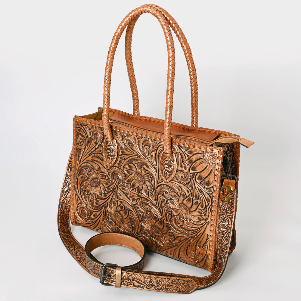 American Darling ADBG1131D Tote Hand Tooled Genuine Leather women bag western handbag purse