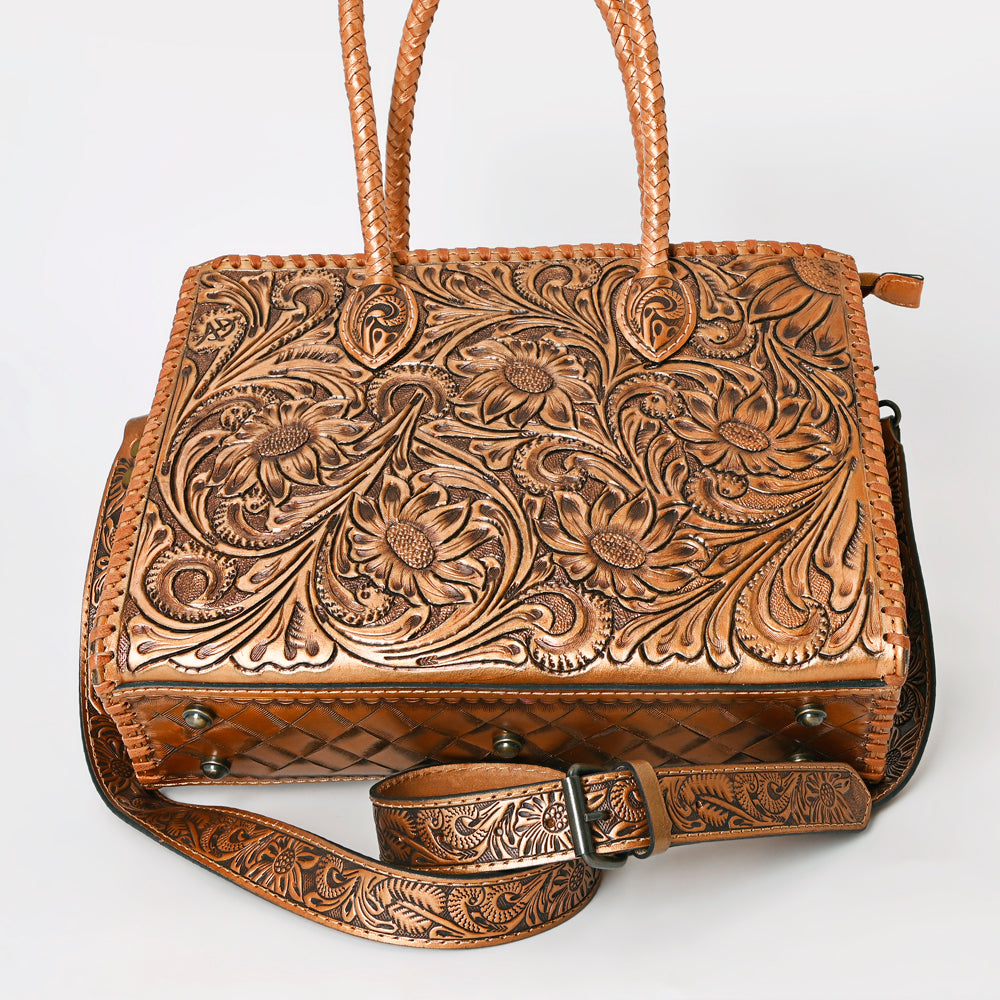 American Darling ADBG1131D Tote Hand Tooled Genuine Leather women bag western handbag purse