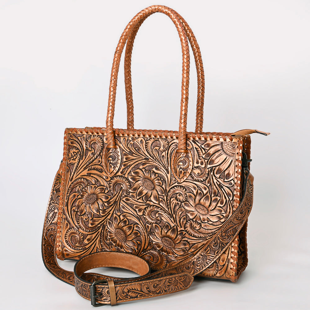American Darling ADBG1131D Tote Hand Tooled Genuine Leather women bag western handbag purse