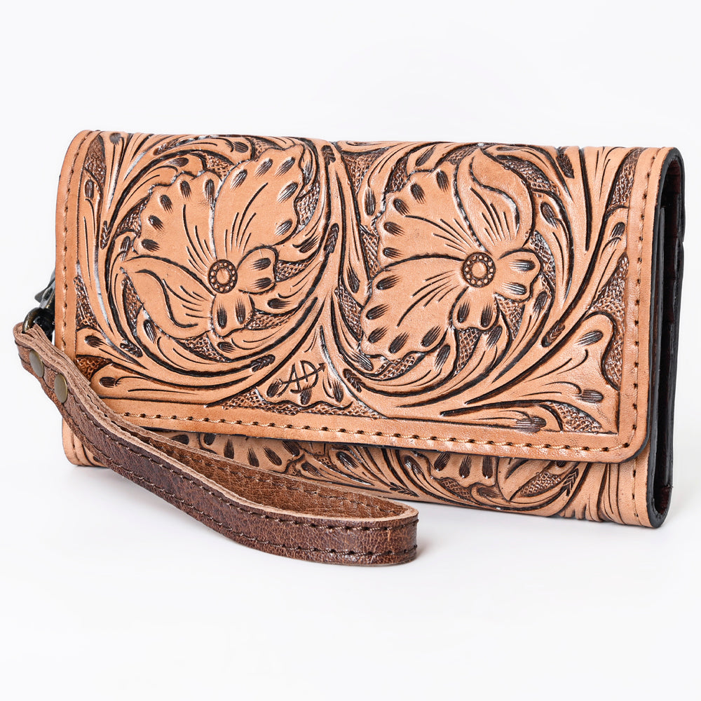American Darling Clutch Hand Tooled Genuine Leather women bag western handbag purse