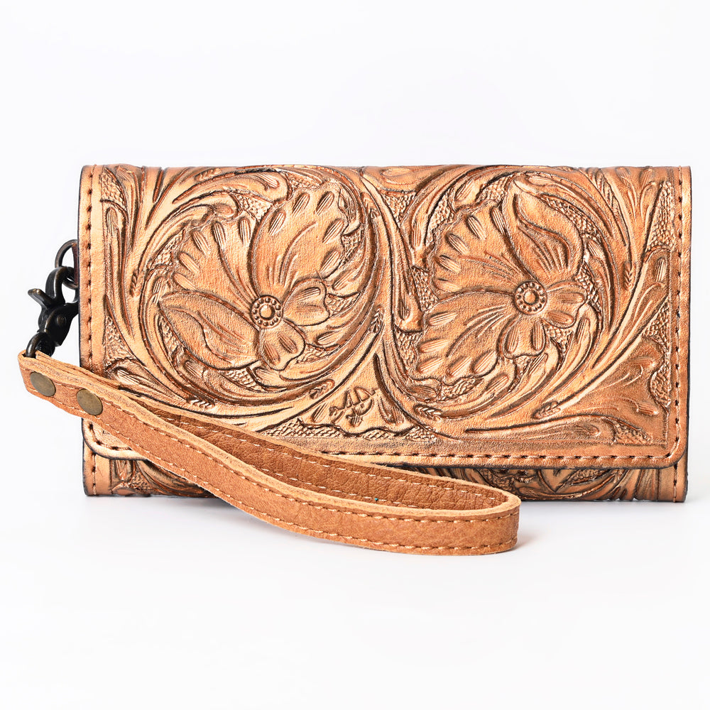 American Darling Clutch Hand Tooled Genuine Leather women bag western handbag purse