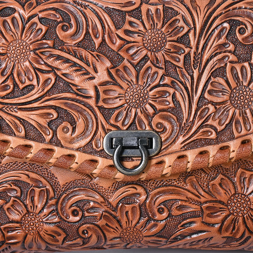 American Darling Wallet Hand Tooled Genuine Leather women bag western handbag purse