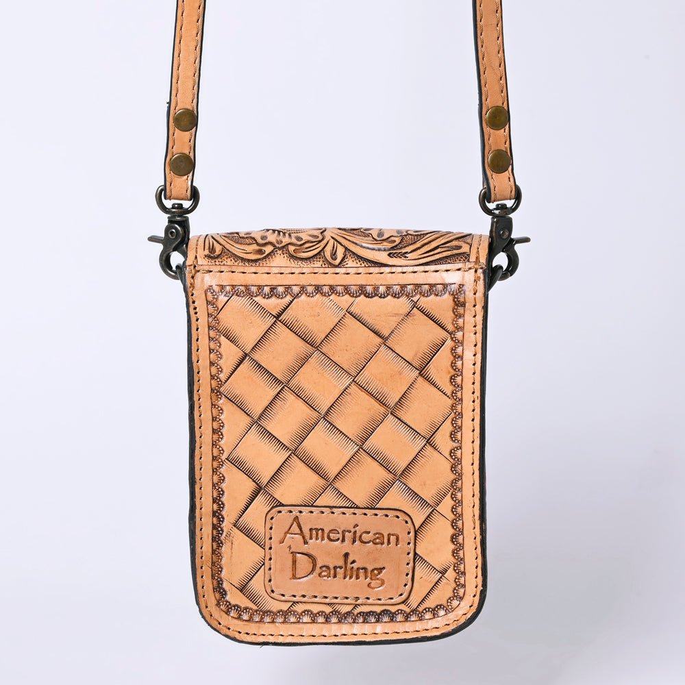 American Darling Cell Phone Holder Hand Tooled Genuine Leather women bag western handbag purse
