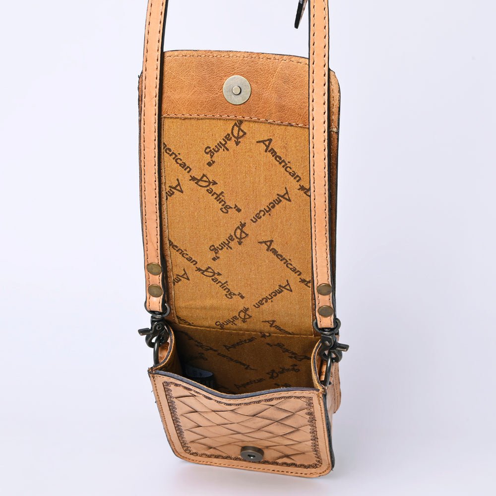 American Darling Cell Phone Holder Hand Tooled Genuine Leather women bag western handbag purse