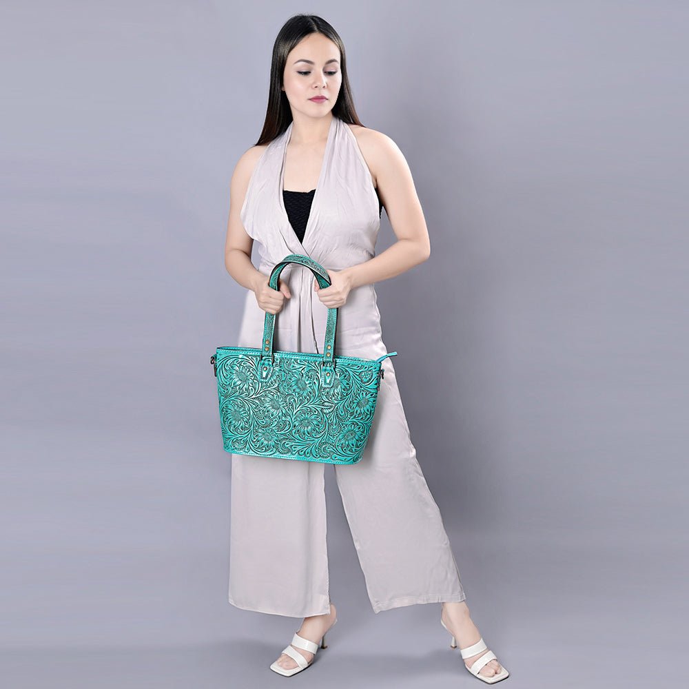 American Darling Tote Hand Tooled Genuine Leather women bag western handbag purse