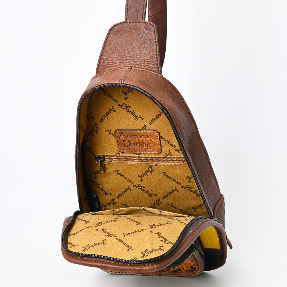 American Darling Sling Hand Tooled Saddle Blanket Genuine Leather women bag western handbag purse