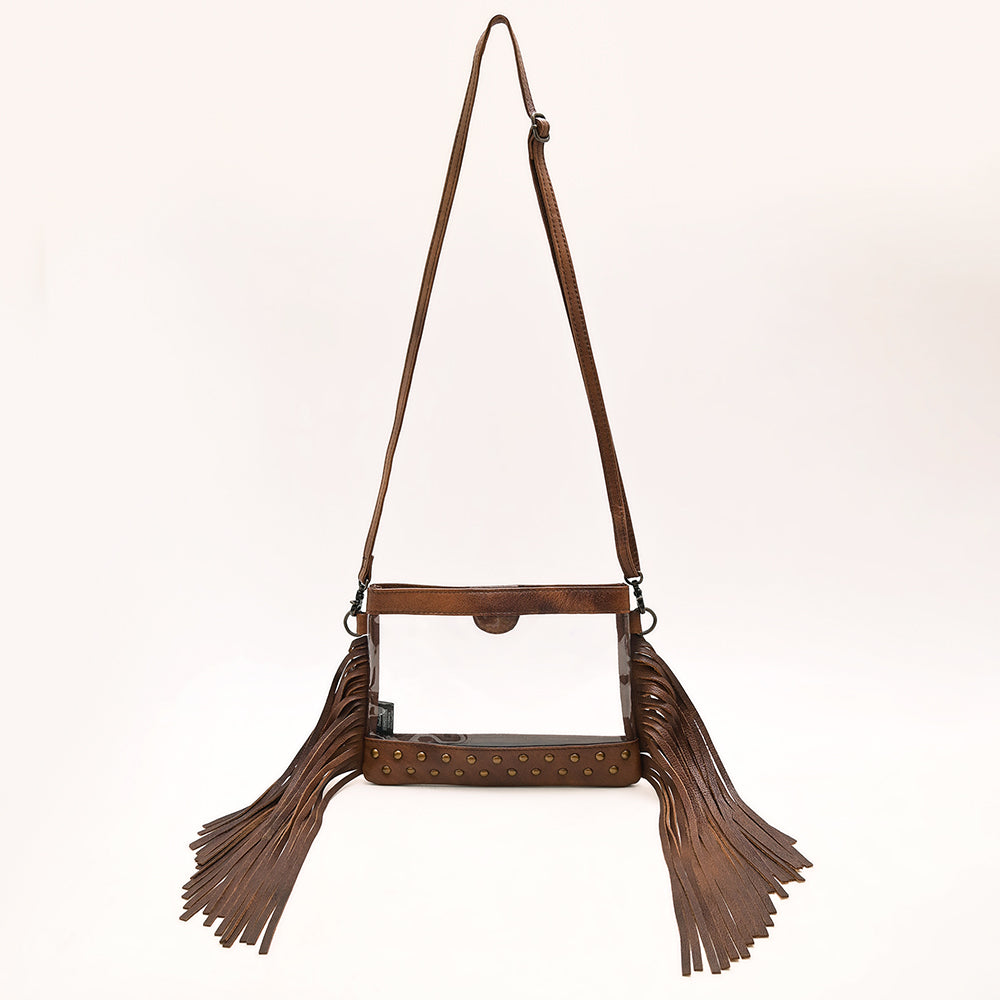 American Darling Clear Bag Hand Tooled Genuine Leather Women Bag Western Handbag Purse