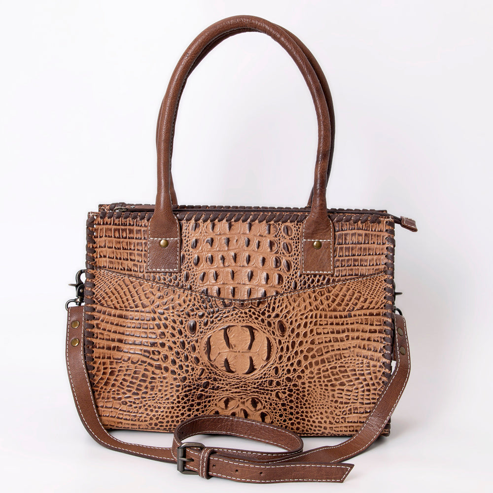 American Darling Crocodile Embossed Genuine Leather Women Bag Western Handbag Purse