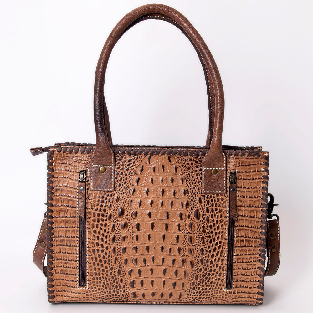 American Darling Crocodile Embossed Genuine Leather Women Bag Western Handbag Purse