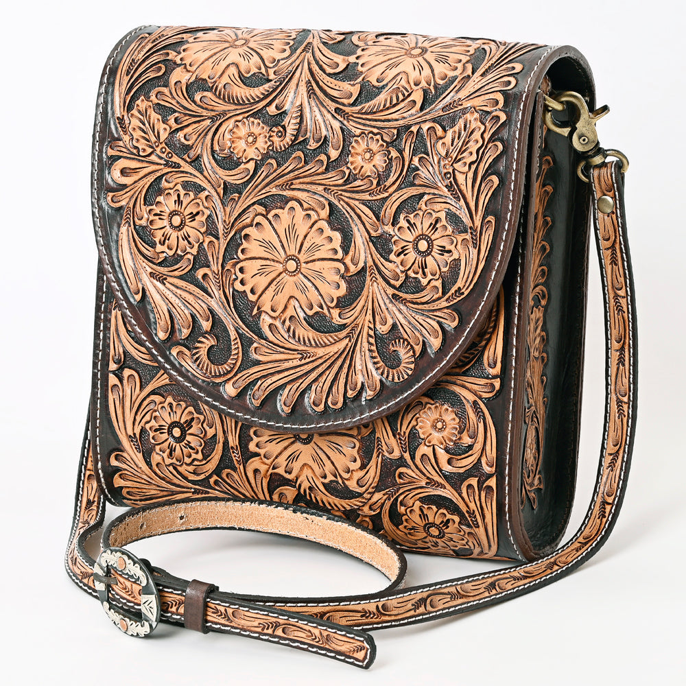 American Darling ADBGA356 Crossbody Hand Tooled Genuine Leather Women Bag Western Handbag Purse