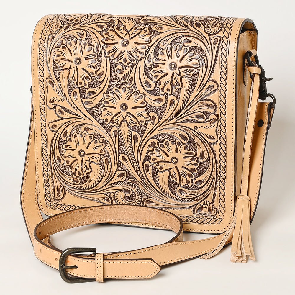 American Darling Hand Tooled Genuine Leather Women Bag Western Handbag Purse
