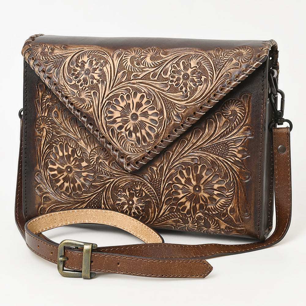American Darling Hand Tooled Genuine Leather Women Bag Western Handbag Purse
