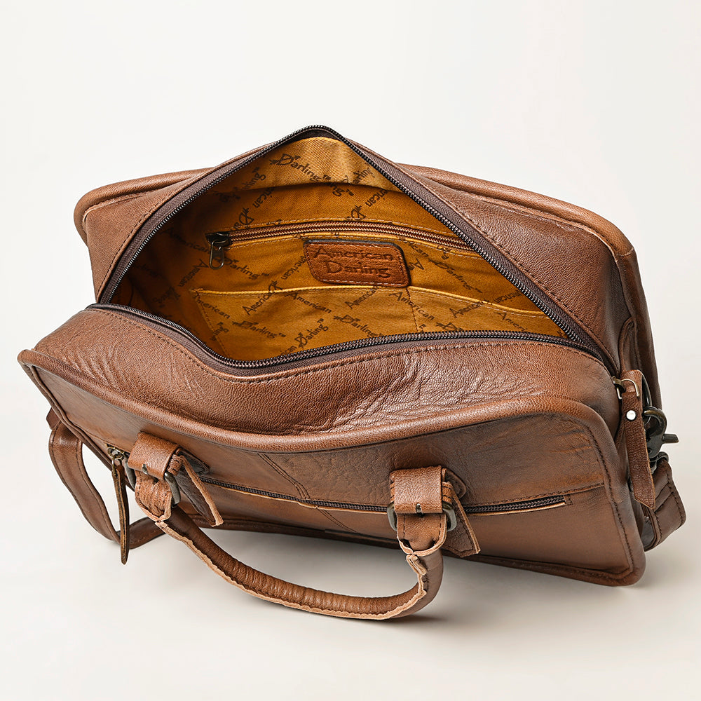 American Darling ADBG1183 Hand Tooled Crocodile Embossed Genuine Leather Women Bag Western Handbag Purse