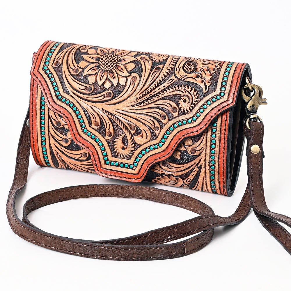 American Darling Hand Tooled Genuine Leather Women Bag Western Handbag Purse