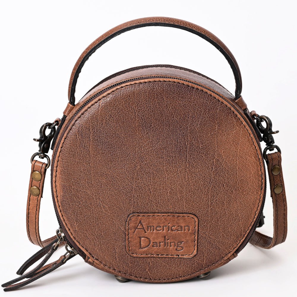 American Darling Canteen Hand Tooled Genuine Leather Women Bag Western Handbag Purse