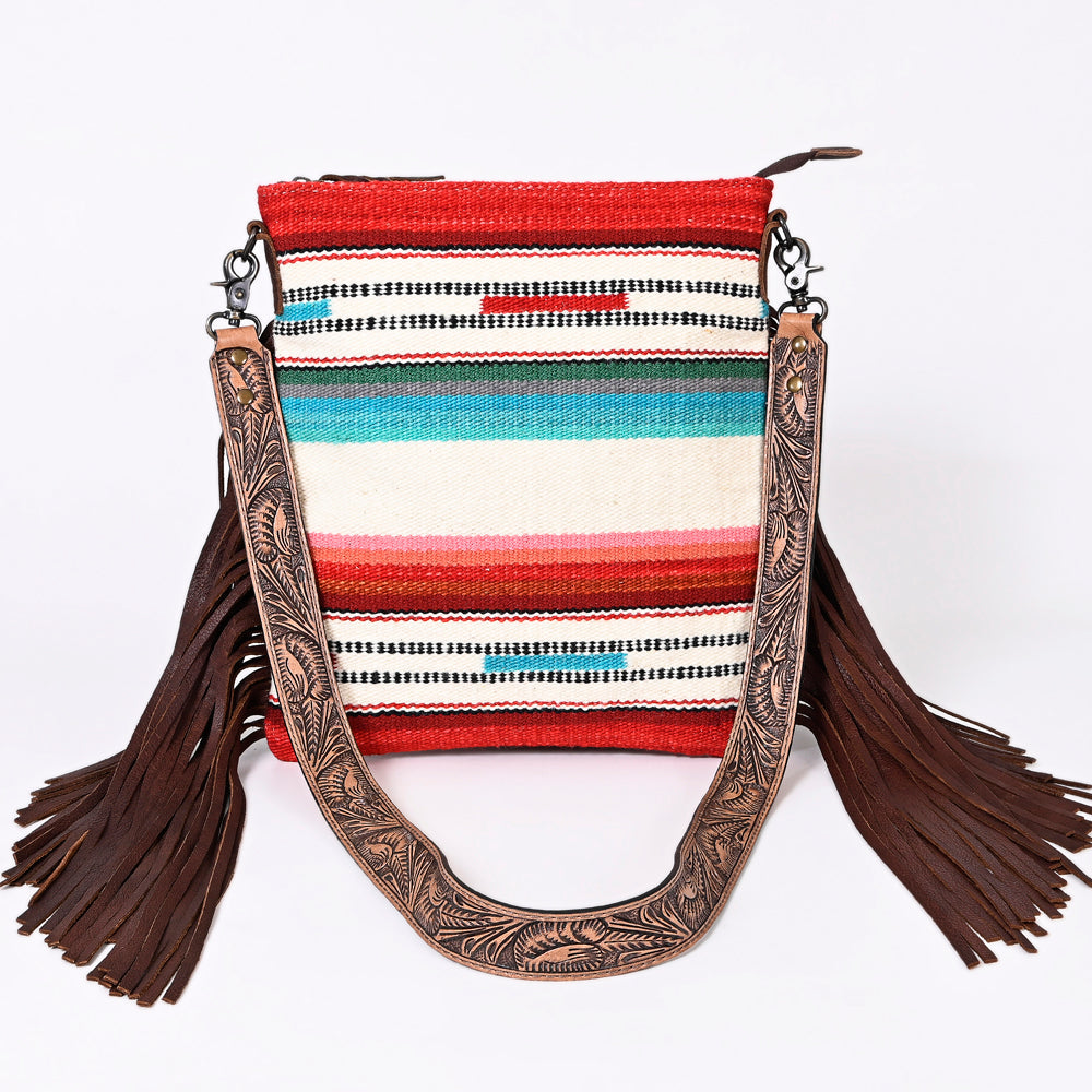 American Darling ADBGS192BZ Messenger Saddle Blanket Genuine Leather Women Bag Western Handbag Purse