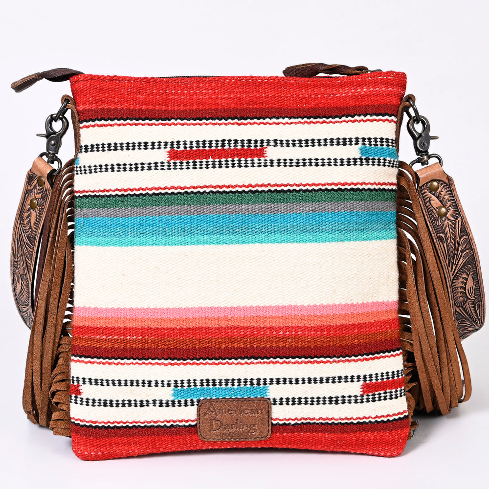 American Darling ADBGS192BZ Messenger Saddle Blanket Genuine Leather Women Bag Western Handbag Purse