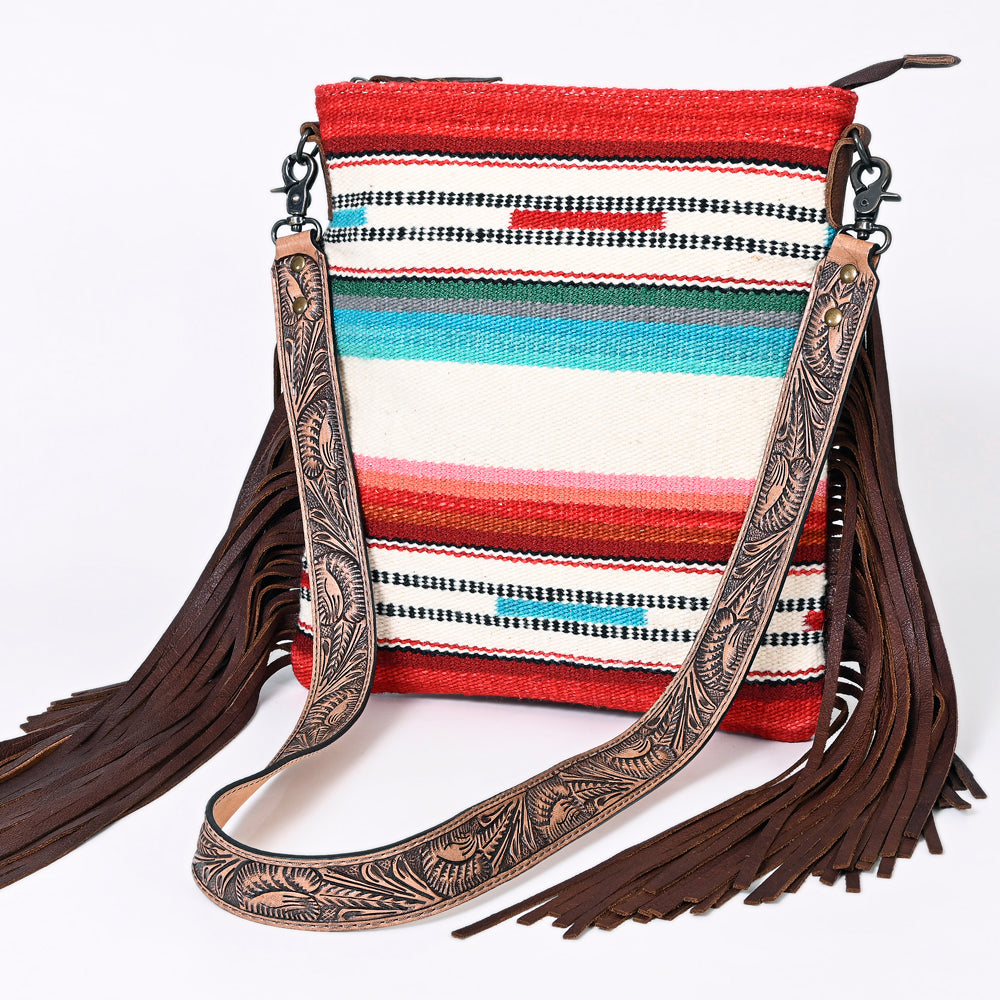 American Darling ADBGS192BZ Messenger Saddle Blanket Genuine Leather Women Bag Western Handbag Purse