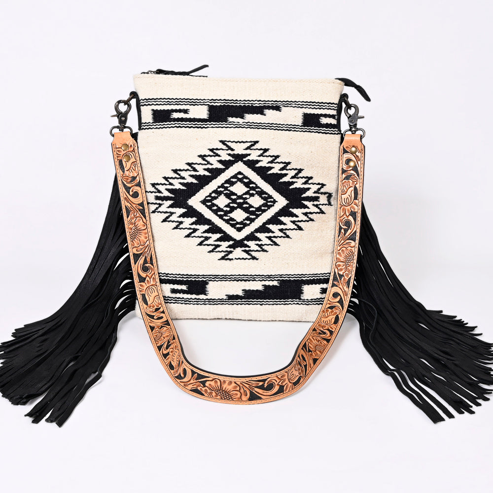American Darling ADBGS192CA Messenger Saddle Blanket Genuine Leather Women Bag Western Handbag Purse