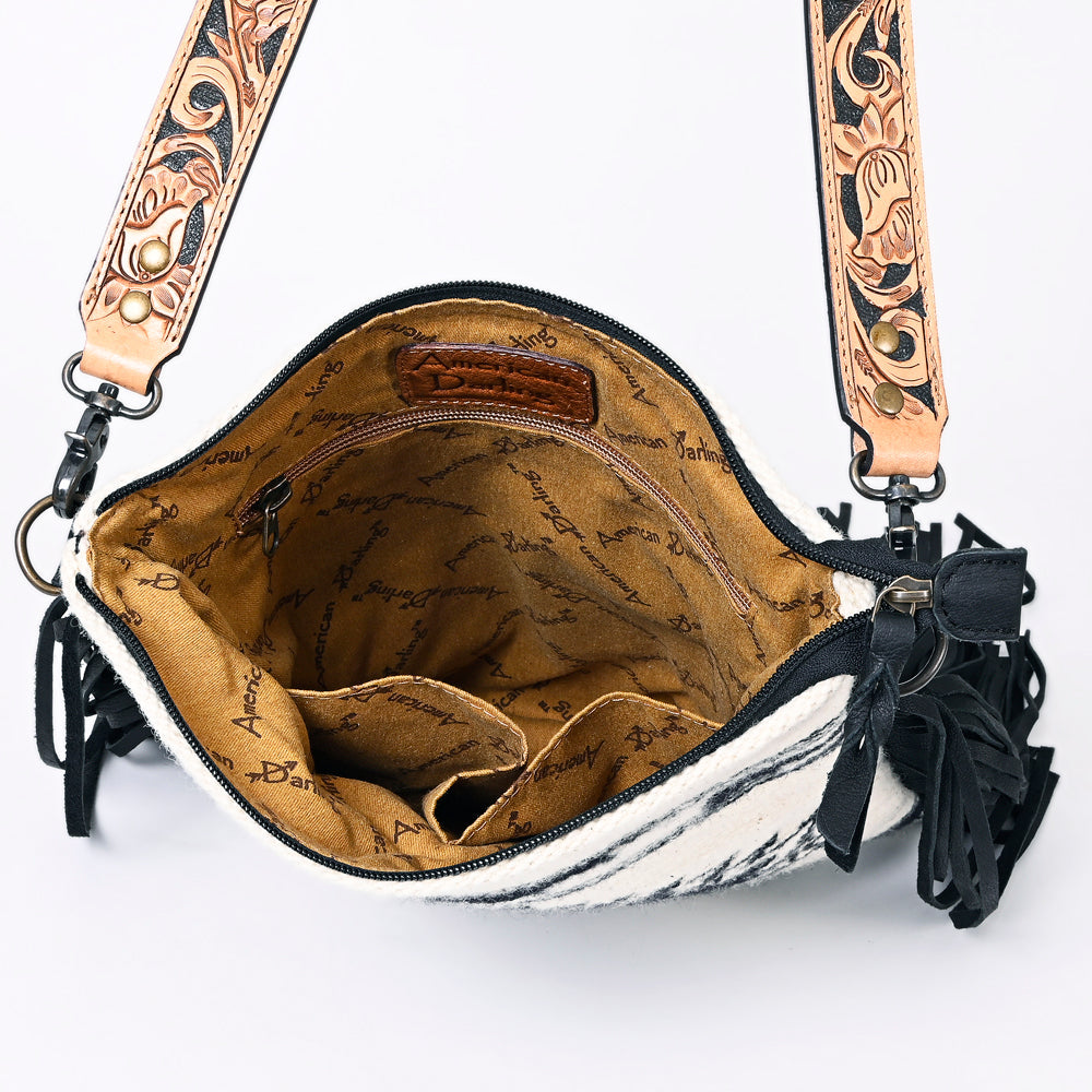 American Darling ADBGS192CA Messenger Saddle Blanket Genuine Leather Women Bag Western Handbag Purse