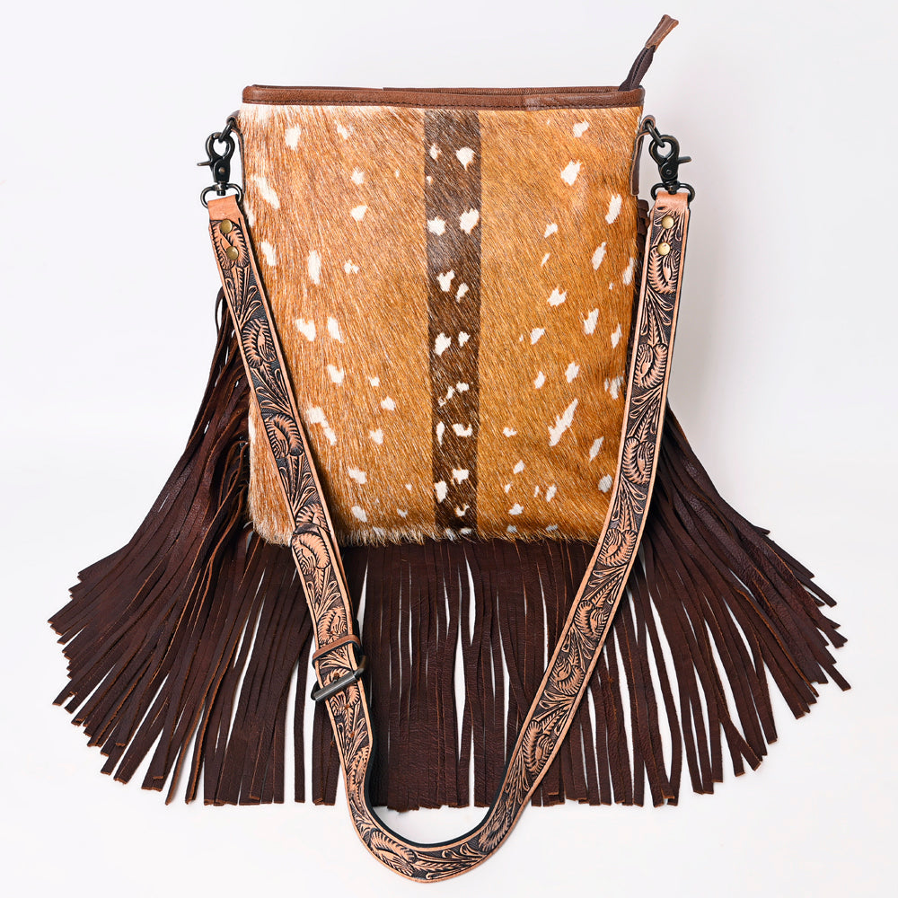 American Darling ADBGS192CB Messenger Hair-On Genuine Leather Women Bag Western Handbag Purse
