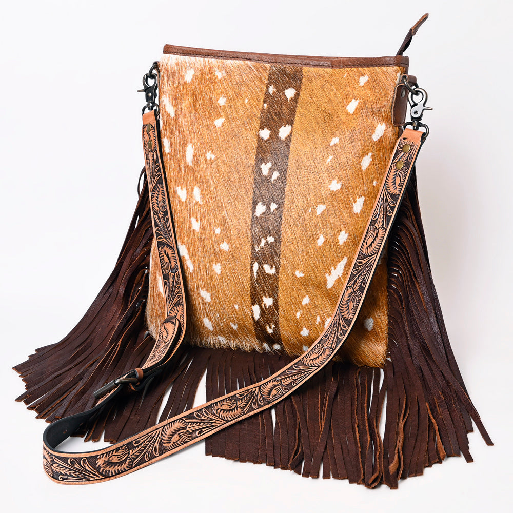 American Darling ADBGS192CB Messenger Hair-On Genuine Leather Women Bag Western Handbag Purse
