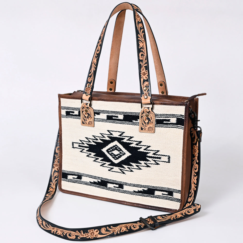 American Darling ADBG1033A Tote Saddle Blanket Genuine Leather women bag western handbag purse