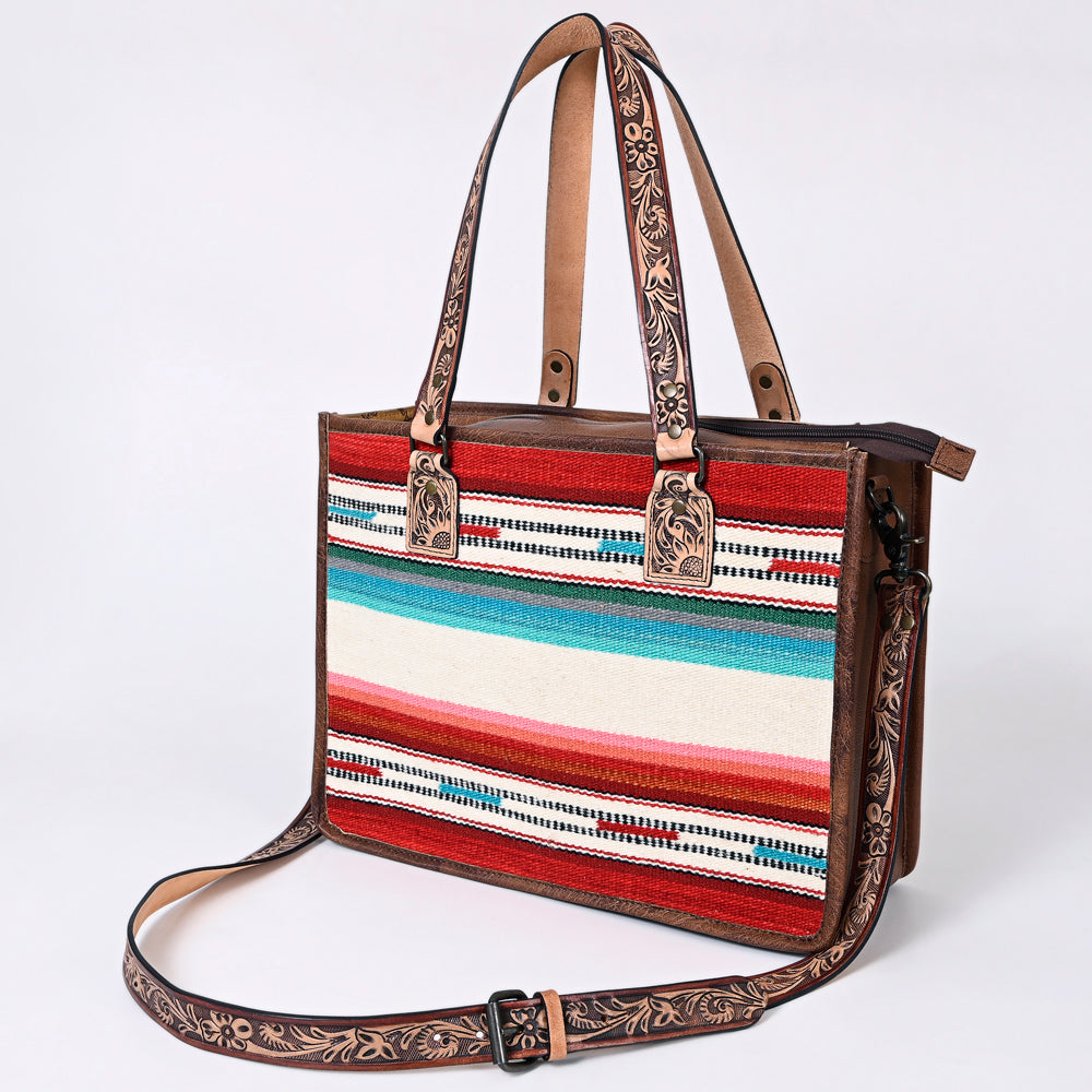 American Darling ADBG1033A Tote Saddle Blanket Genuine Leather women bag western handbag purse