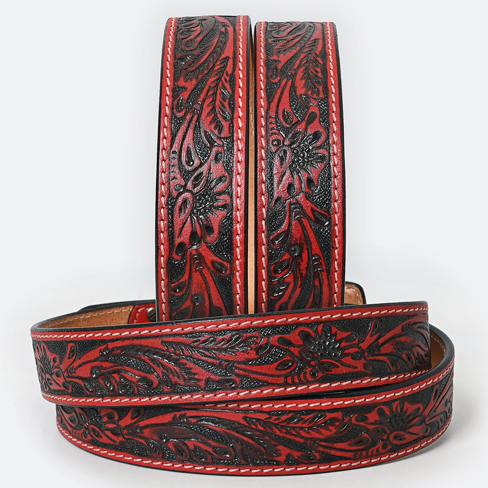 American Darling ADBLF216-L Beautifully Hand Tooled Genuine American Leather Belt Men and  Women