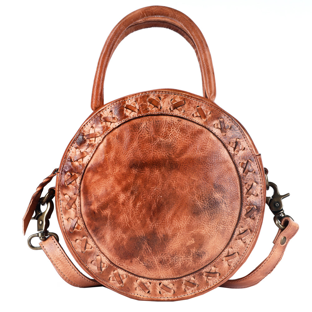 Never Mind Nmbgm136C Canteen Vintage Handmade Genuine Cowhide Leather Women Bag Western Handbag Purse