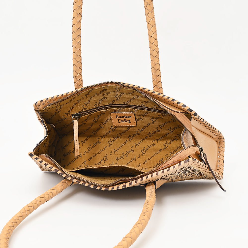 American Darling Hand Tooled Genuine Leather Women Bag Western Handbag Purse