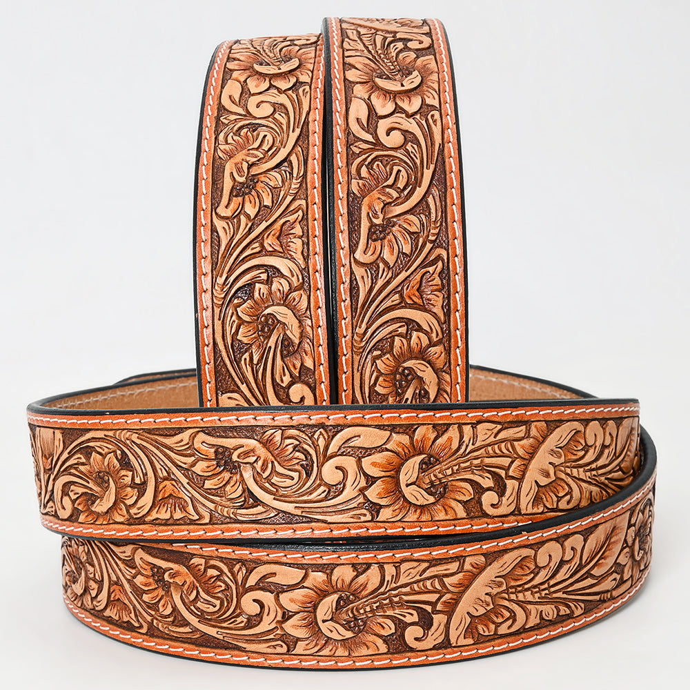 American Darling Beautifully Hand Tooled Genuine American Leather Belt Men and Women