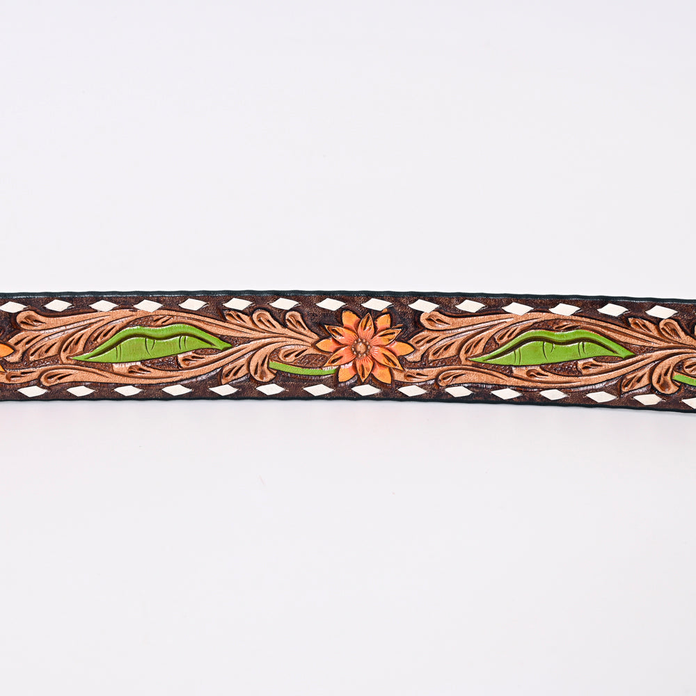 American Darling ADBLF176-L Beautifully Hand Tooled Genuine American Leather Belt Men and  Women