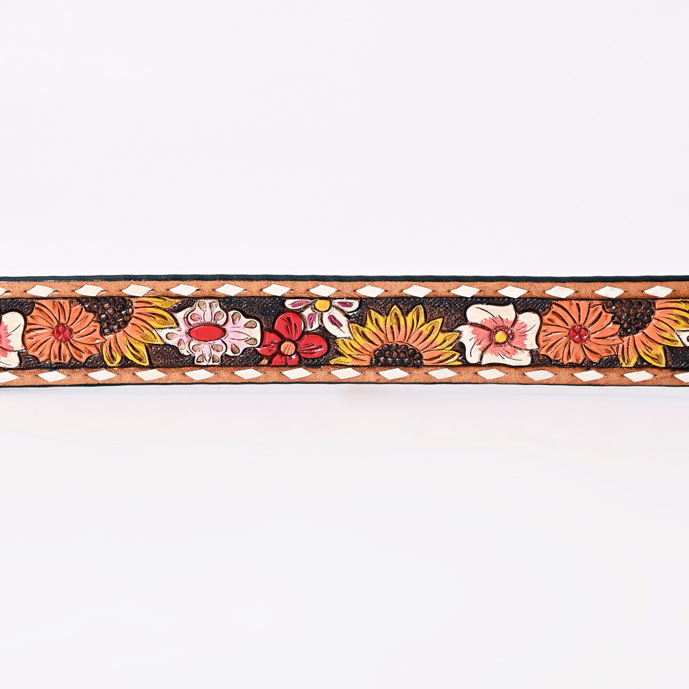 American Darling ADBLF183-L Beautifully Hand Tooled Genuine American Leather Belt Men and  Women