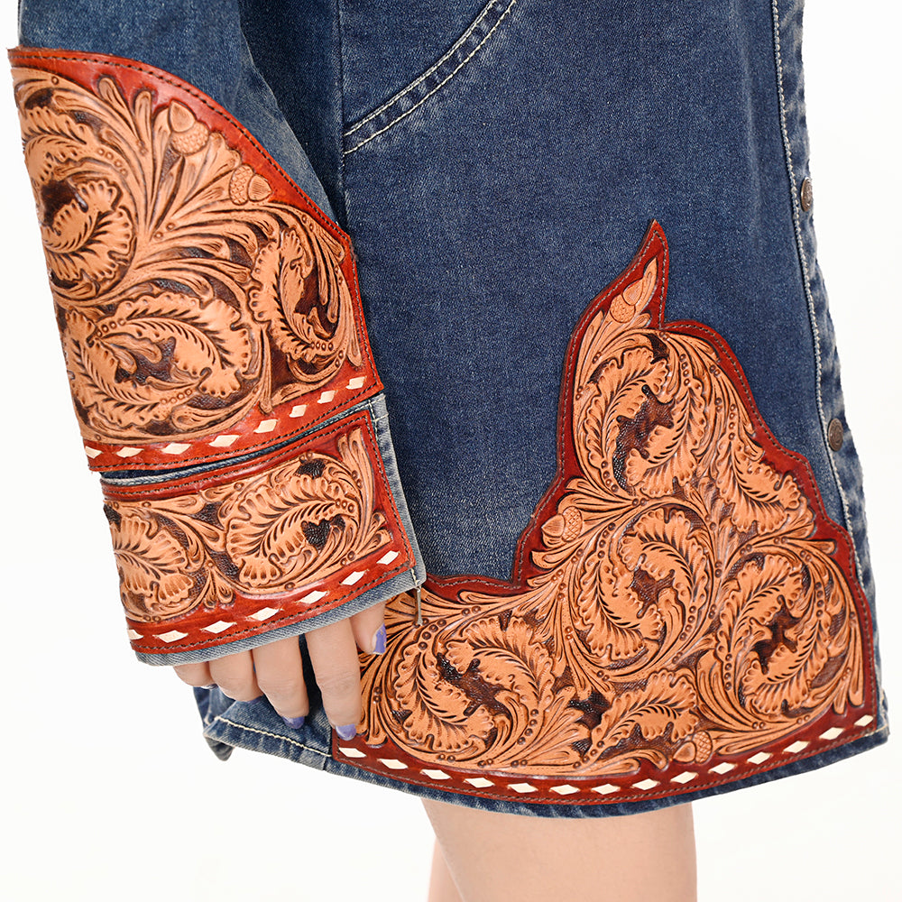 American Darling ADDR002 100% Cotton Denim Women Shirt Jacket Dress Ladies Girl Top