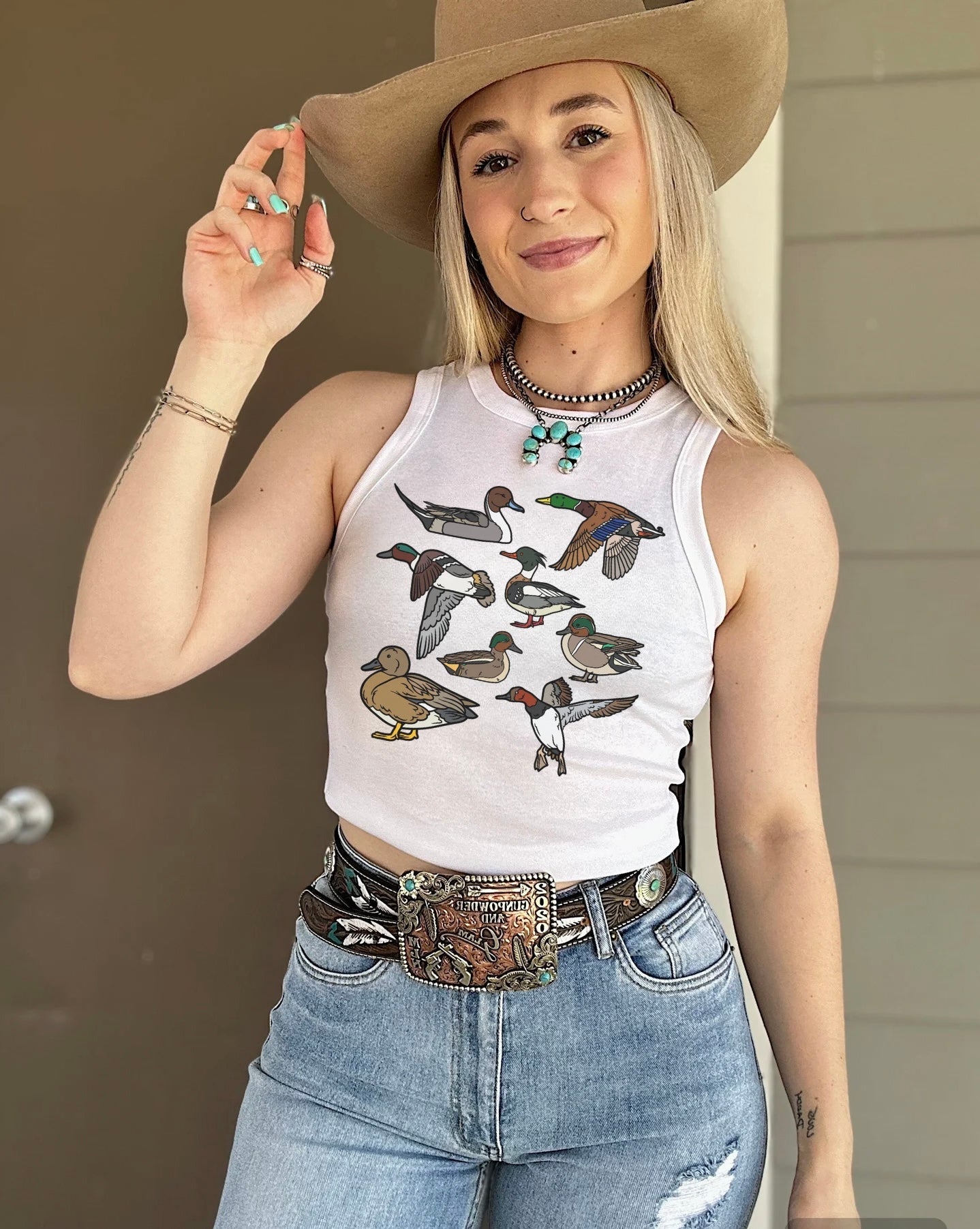 Duck Collage Cropped Tank