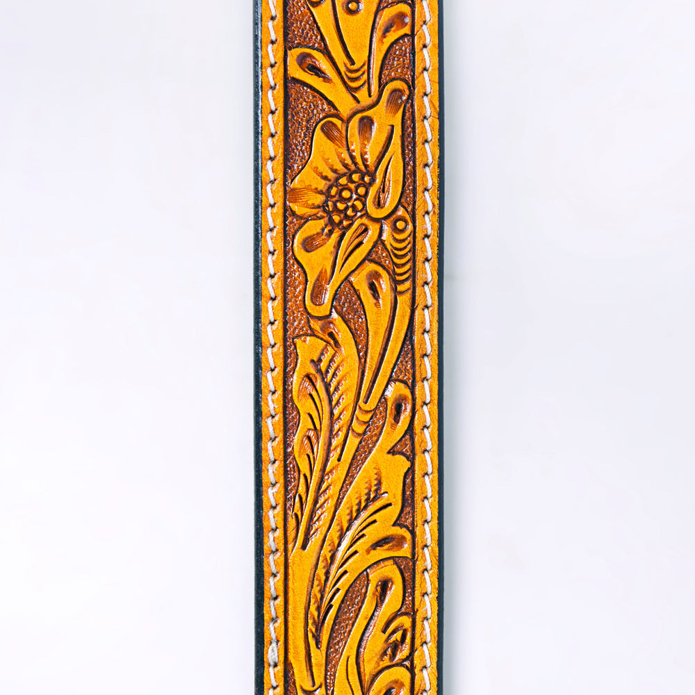 American Darling ADBLF232-L Beautifully Hand Tooled Genuine American Leather Belt Men and  Women