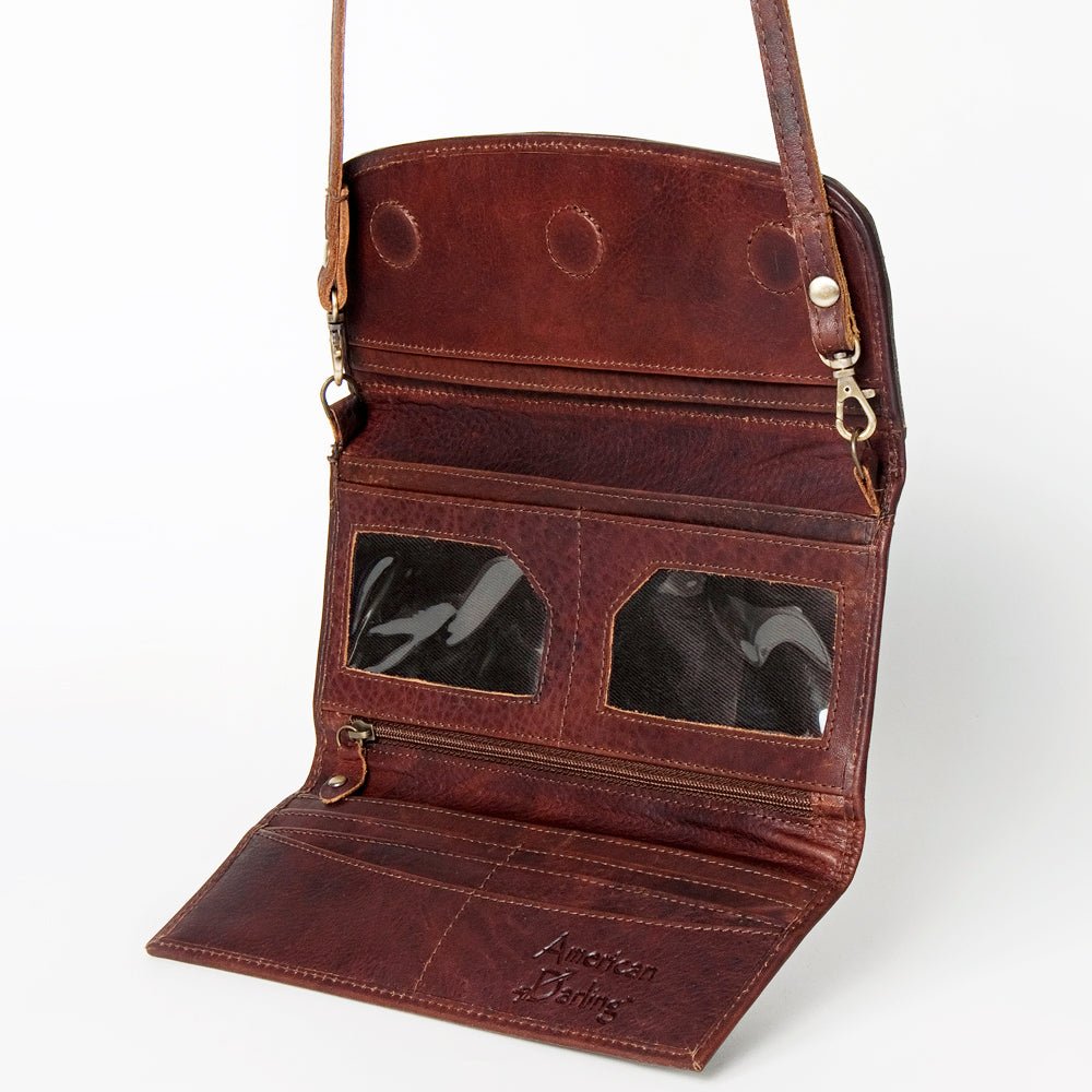 American Darling Wallet Genuine Leather Women Bag Western Handbag Purse