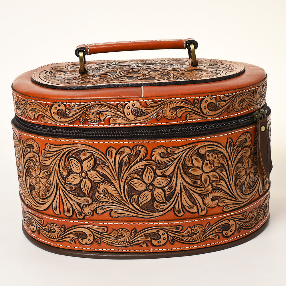 American Darling Jewelry Case Hand Tooled Genuine Leather Women's Bag Western Handbag Purse |